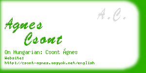 agnes csont business card